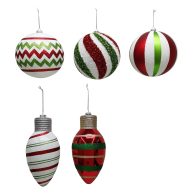 Assorted Jumbo Peppermint Shatterproof Ornament by Ashland 1pc