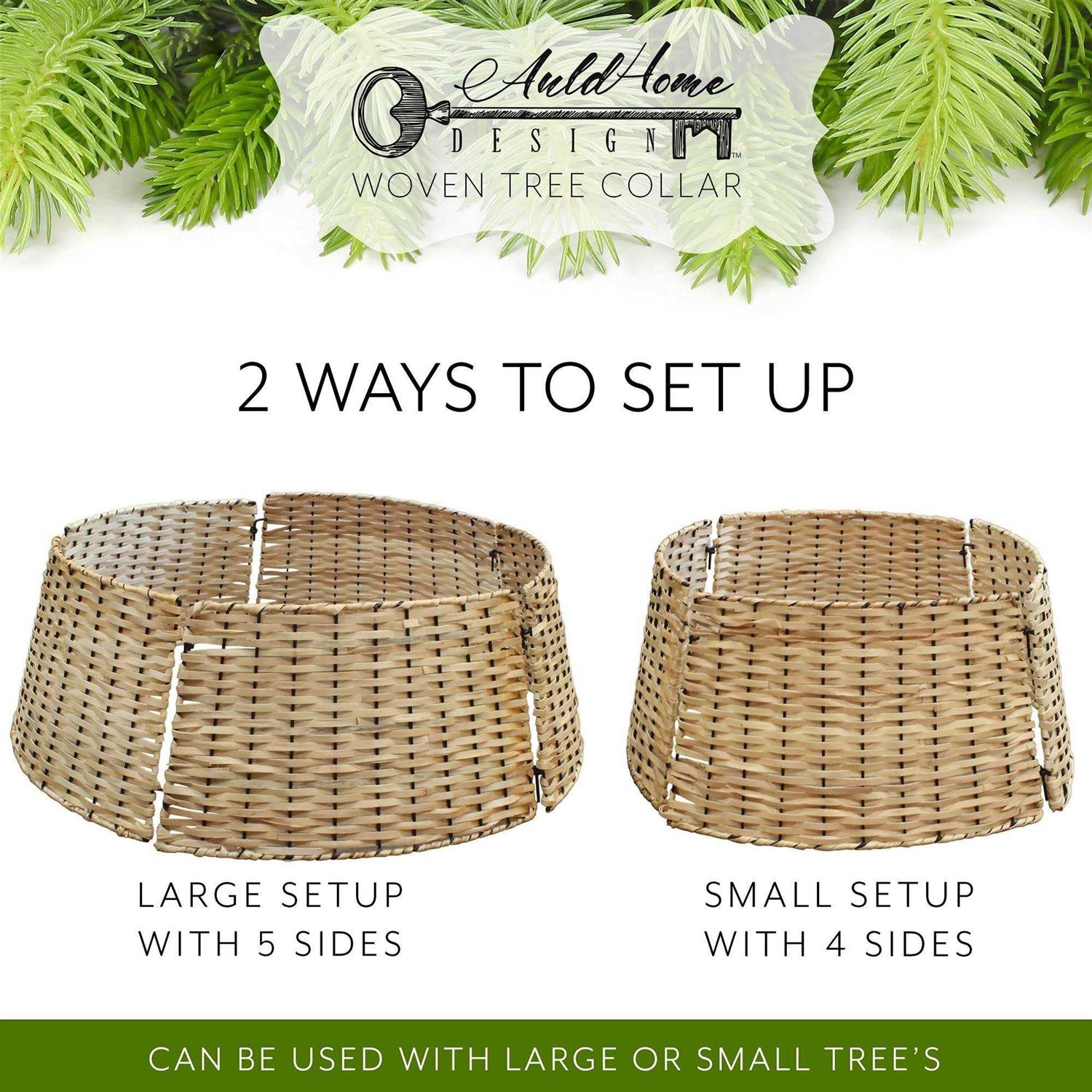 AuldHome Design AuldHome Wicker Christmas Tree Collar - Image 2