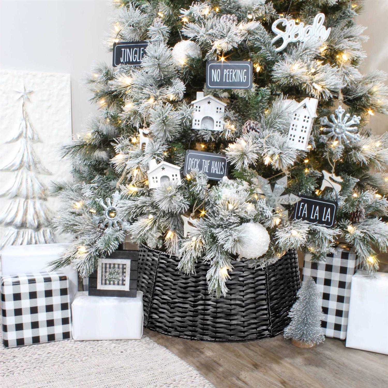 AuldHome Design AuldHome Wicker Christmas Tree Collar - Image 3