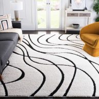 Philadelphia Power Loom Ivory/Black Rug Wrought Studio Rug