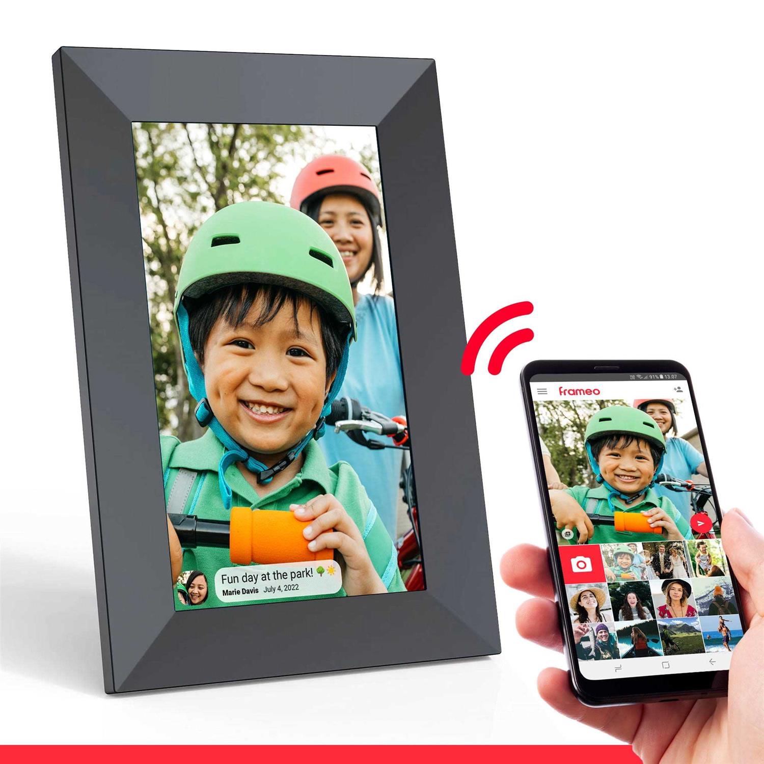 Onn Wi-Fi Digital Picture Frame Send Photos & Videos Instantly via the Free Frameo App - Image 2