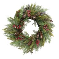 12 Mini Icy Cedar Wreath by Ashland
