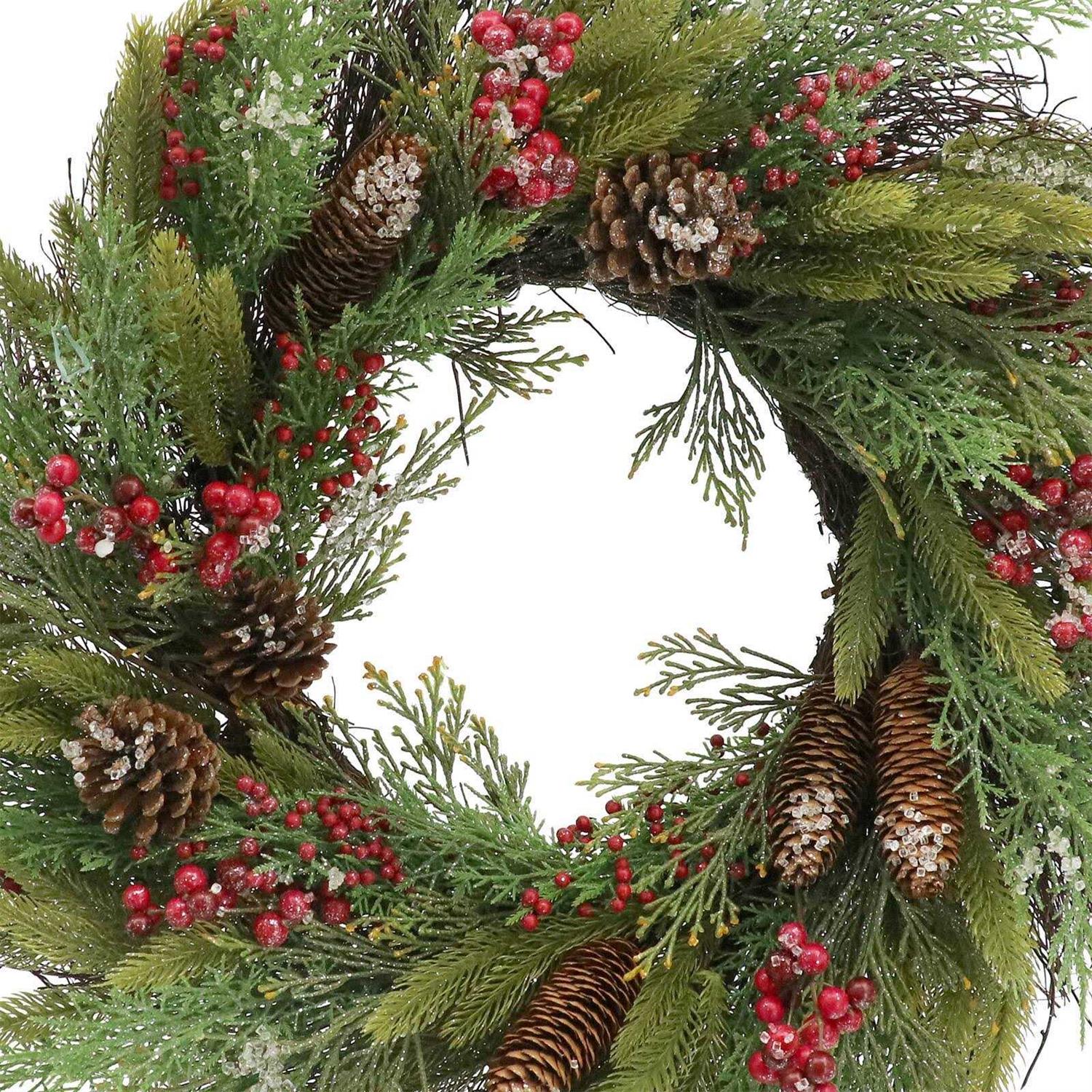 12 Mini Icy Cedar Wreath by Ashland - Image 2