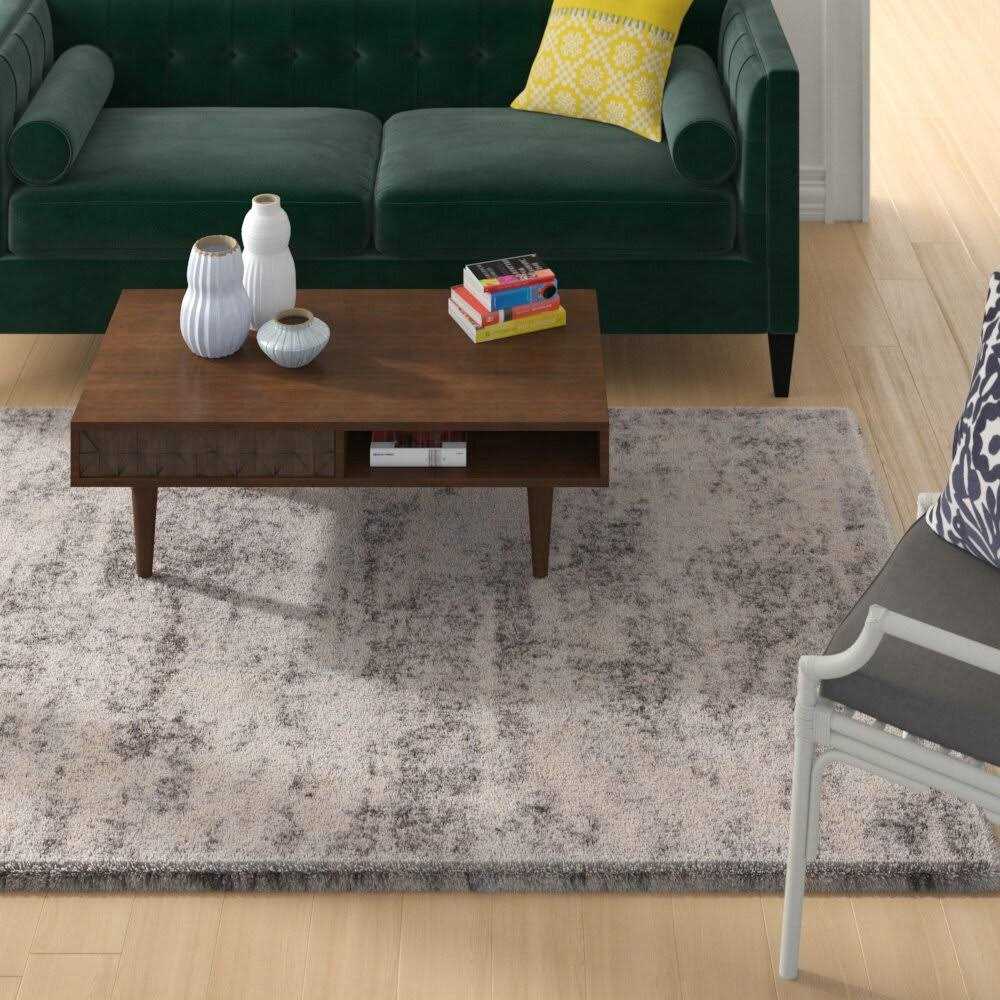 Rabia Gray/Cream Area Rug Wrought Studio Rug - Image 2