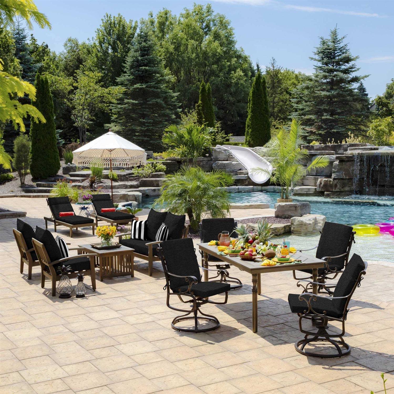 Arden Selections Texture Outdoor Deep Seat Cushion Set - Image 4