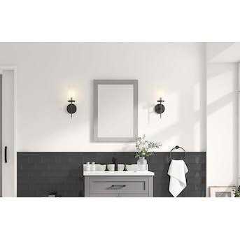 allen + roth Brinkhaven 20-in x 28-in American Gray Rectangular Framed Bathroom Vanity Mirror BRINKHAVEN-MR-AG - Image 2