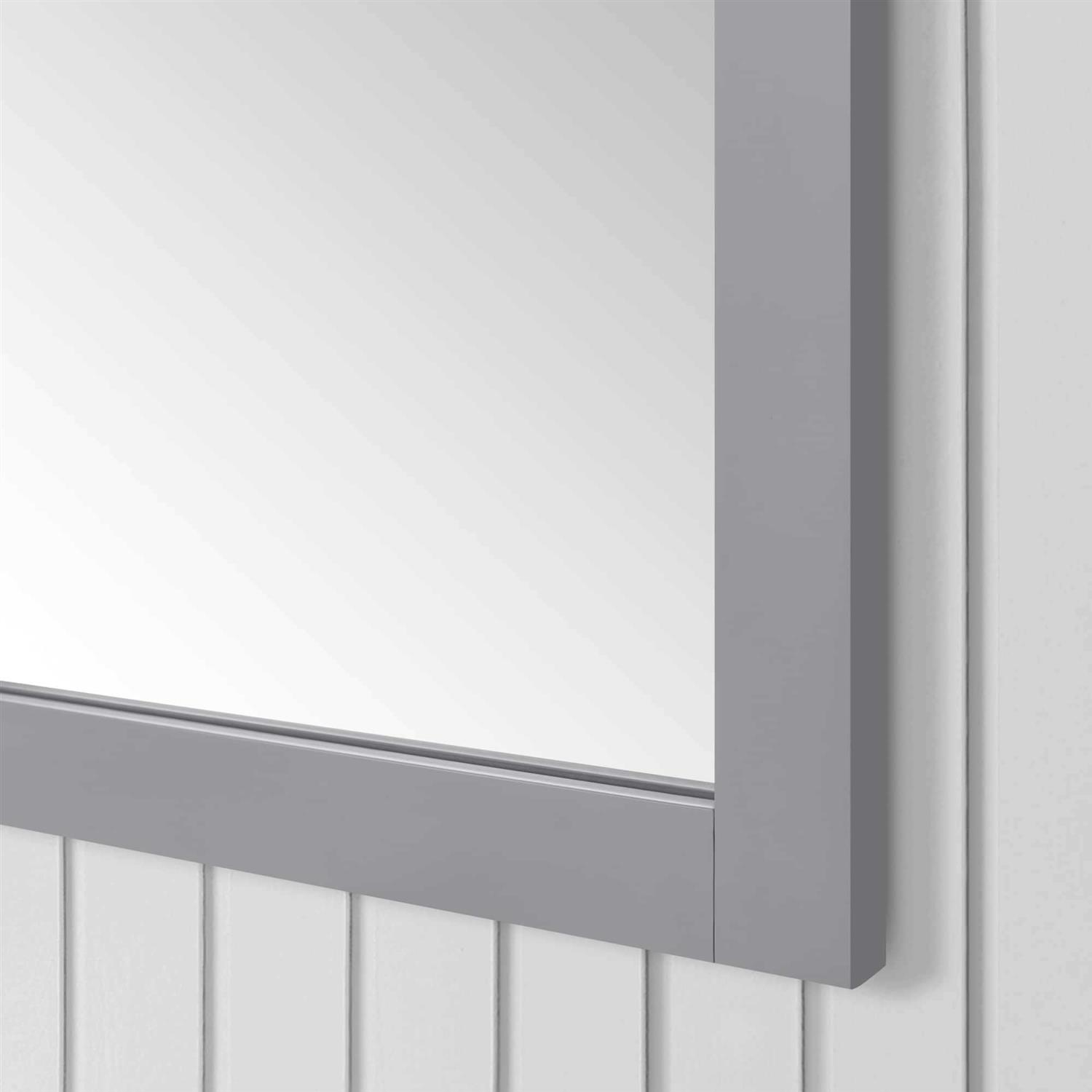 allen + roth Brinkhaven 20-in x 28-in American Gray Rectangular Framed Bathroom Vanity Mirror BRINKHAVEN-MR-AG - Image 5