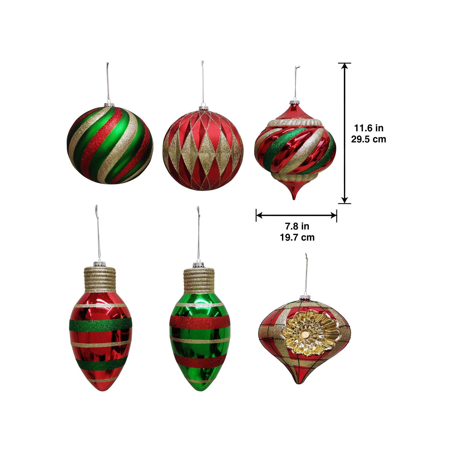 Assorted Jumbo Classic Shatterproof Ornament by Ashland 1pc - Image 2
