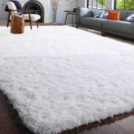 Pagisofe Fluffy Shag Area Rugs for Bedroom Soft Fuzzy Shaggy Rugs for Living Room Carpet Nursery Girls Dorm Room Rug