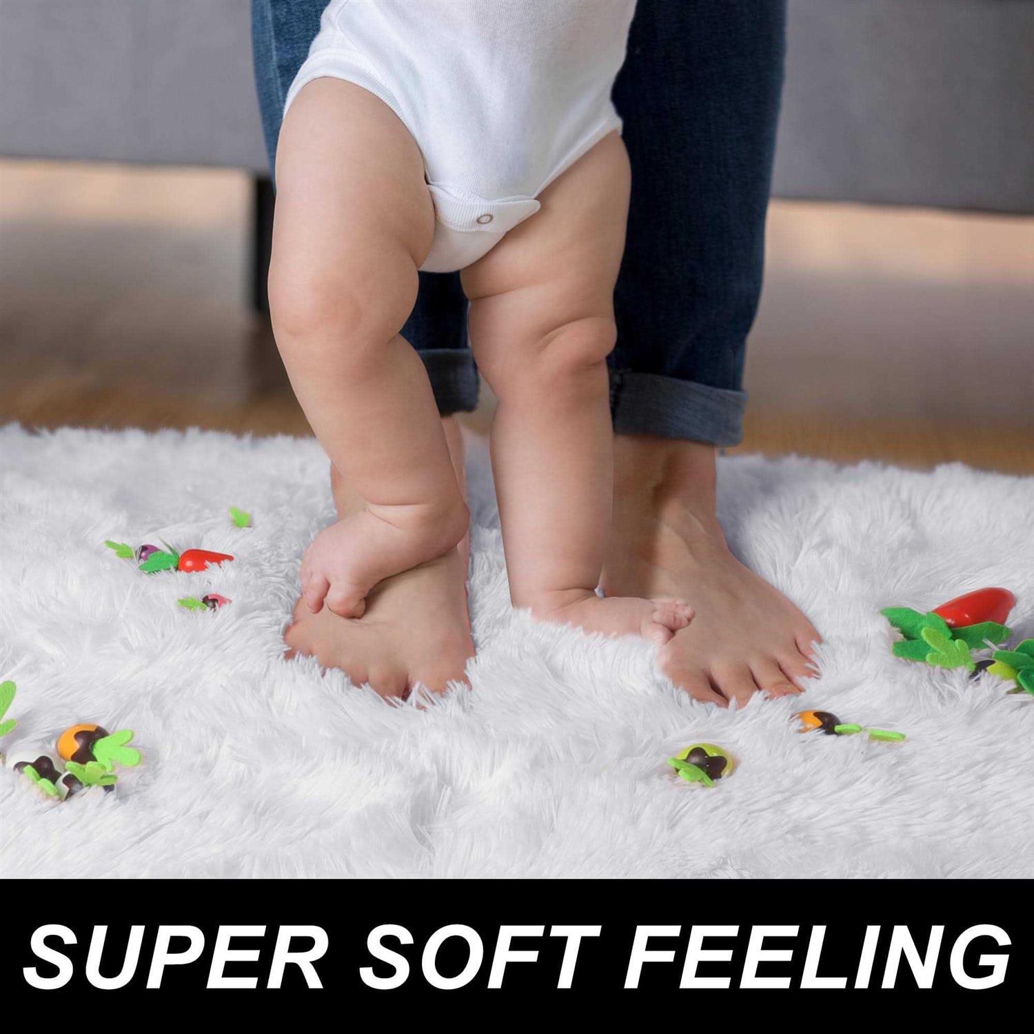 Pagisofe Fluffy Shag Area Rugs for Bedroom Soft Fuzzy Shaggy Rugs for Living Room Carpet Nursery Girls Dorm Room Rug - Image 3