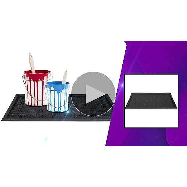 Ottomanson Easy Clean, Waterproof Non-Slip Boot Tray and Doormat Bundle Indoor/Outdoor Rubber Doormat - Image 2