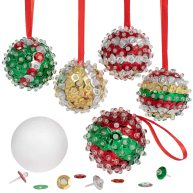 READY 2 LEARN Create Your Own Sequin Ornaments Set of 6