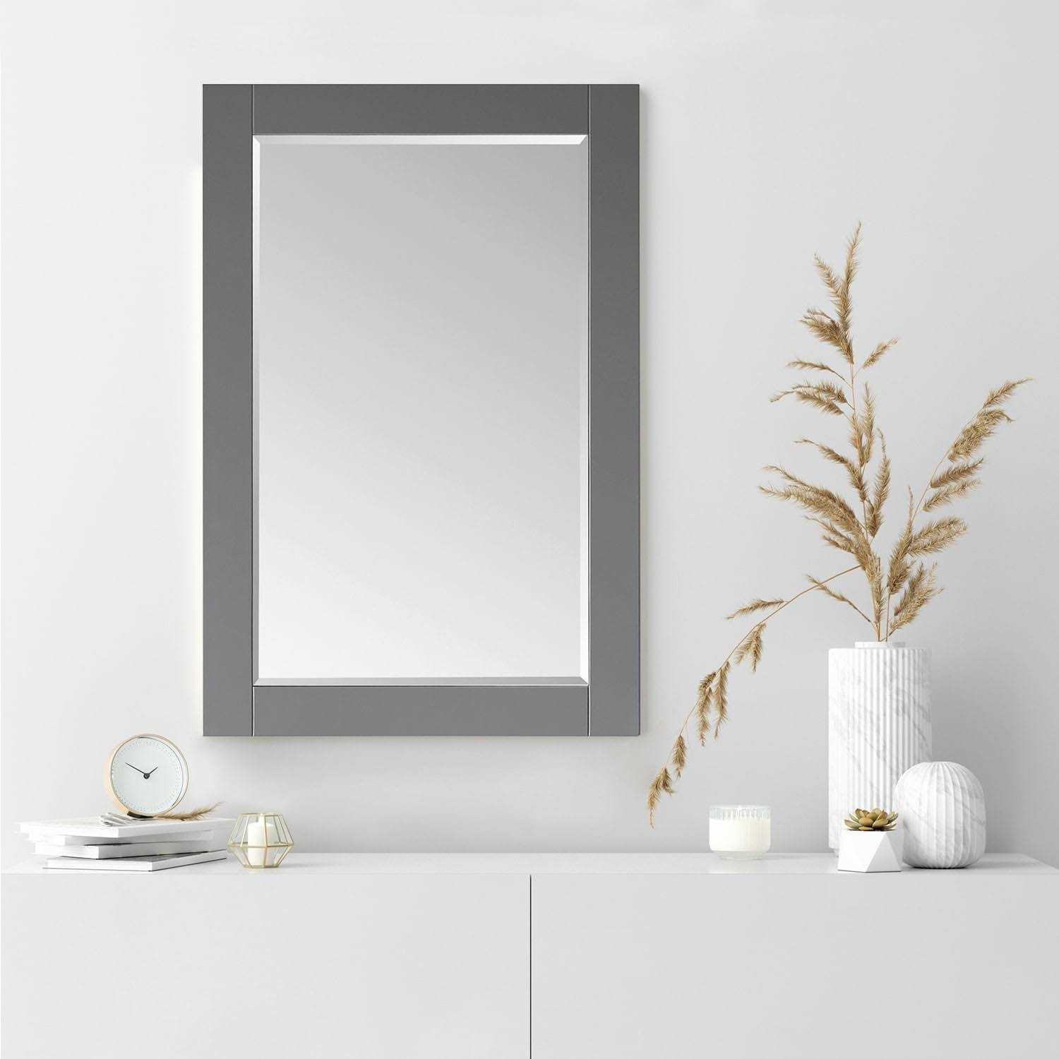 Altair Ivy Rectangular Bathroom Wood Framed Wall Mirror - Image 3