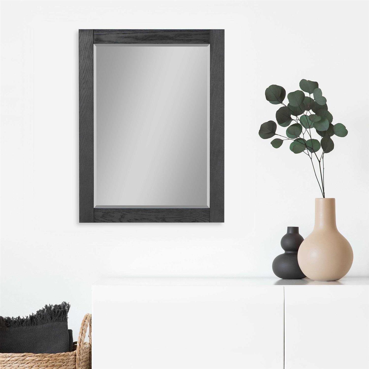 Altair Ivy Rectangular Bathroom Wood Framed Wall Mirror - Image 5
