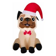 Pug Dog in Santa Hat Christmas Iatable by Gemmy