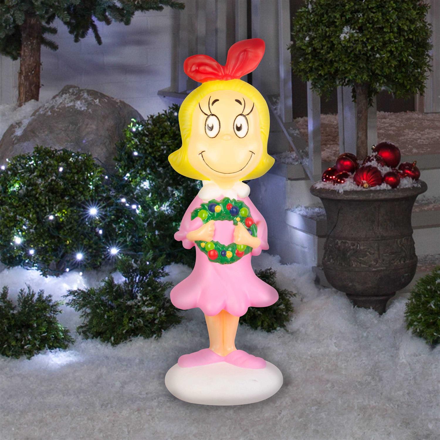 36 inch LED Lighted the Grinch Cindy Lou Who Blow Mold Green Christmas Dcor Dr Seuss - Image 2