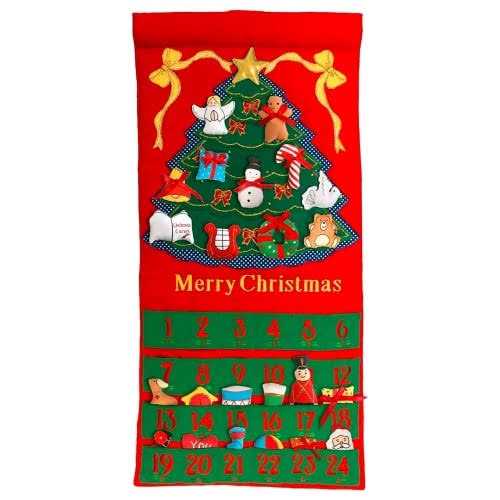 Pockets of Learning Merry Christmas Tree Advent Calendar Festive Holiday Dcor