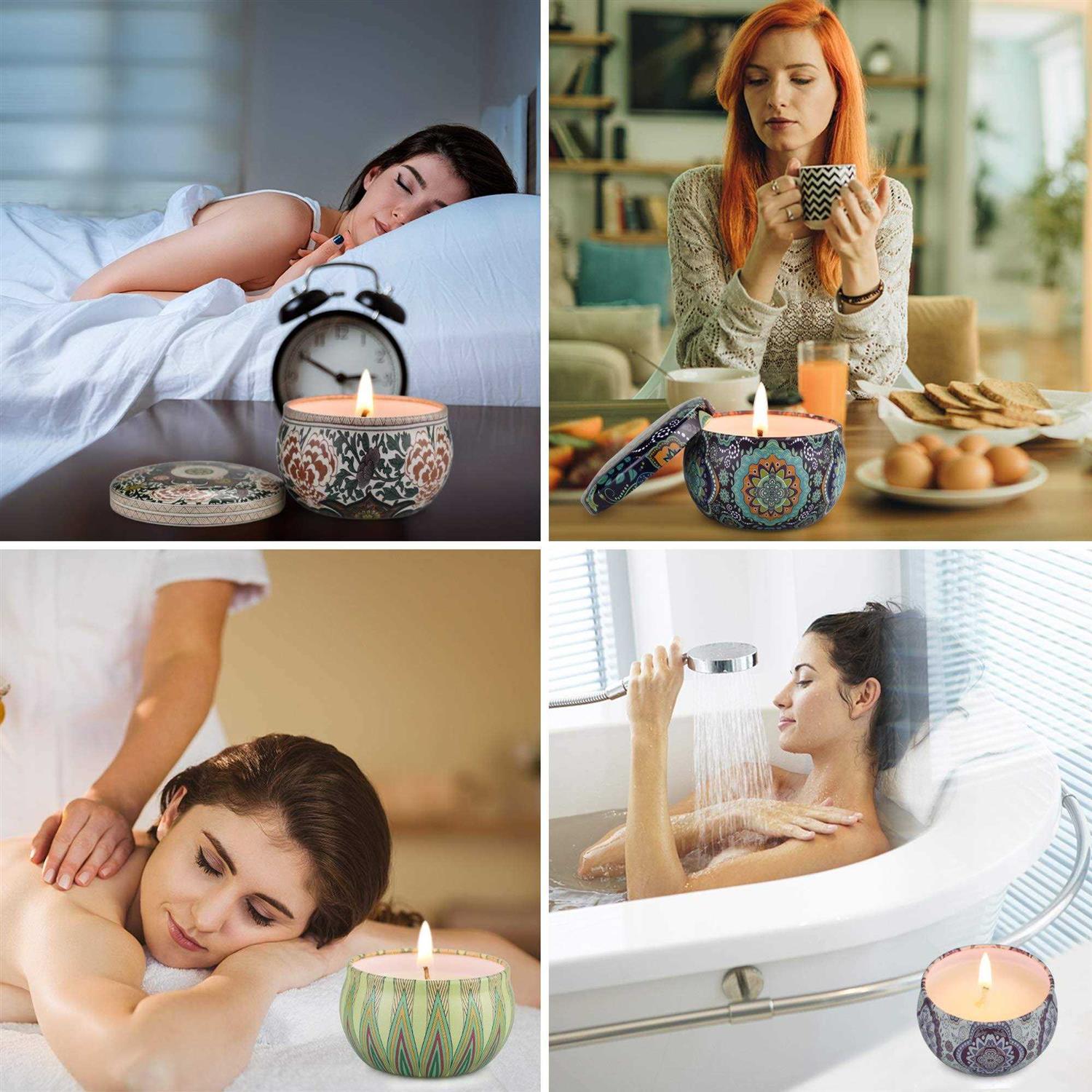 12 Pack Scented Candles Gifts Set for Women 2.5 oz Soy Wax Aromatherapy Candles for Home Decoration - Image 5