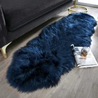 Ashler Faux Fur Rug Fluffy Shaggy Area Rug Ultra Soft 2 x Sheepskin Fur Rug