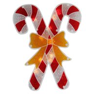 Northlight 12 Lighted Holographic Candy Cane Christmas Window Silhouette Decor
