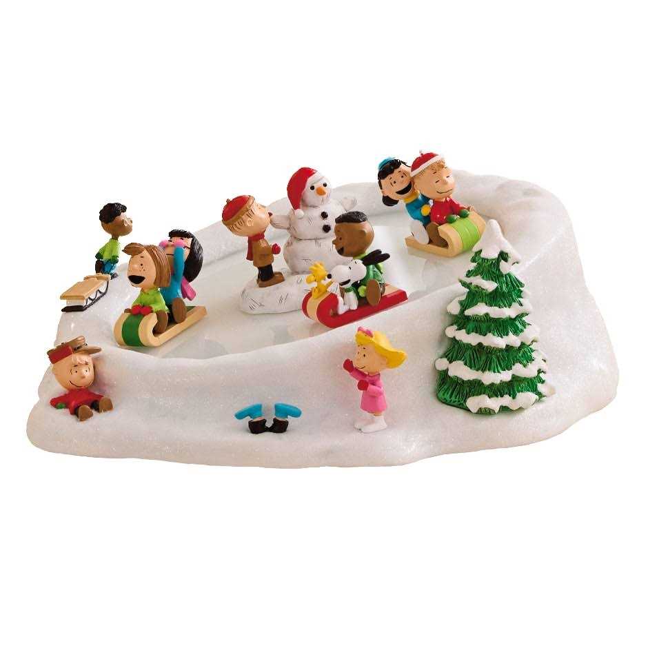 Peanuts Gang Sledding Musical Tabletop Figurine With Motion - Image 2