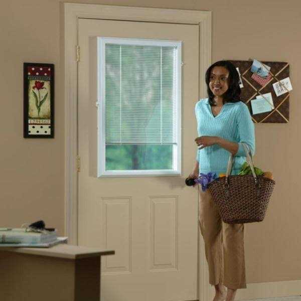 ODL 22 in. x 36 in. Add-On Enclosed Aluminum Blinds in White for Doors BWM223601 - Image 2