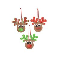 Patterned Reindeer Ornament Craft Kit Makes 12