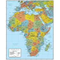 Africa Wall Map GeoPolitical Edition by Swiftmaps