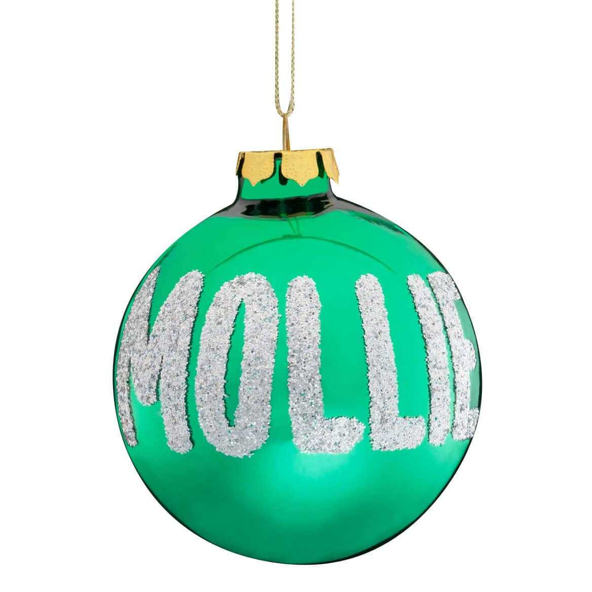 Personalized Name OR Date Glitter Ornament