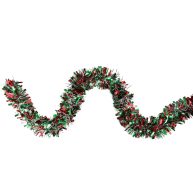 Northlight 50′ x Red and Wide Cut Tinsel Christmas Garland