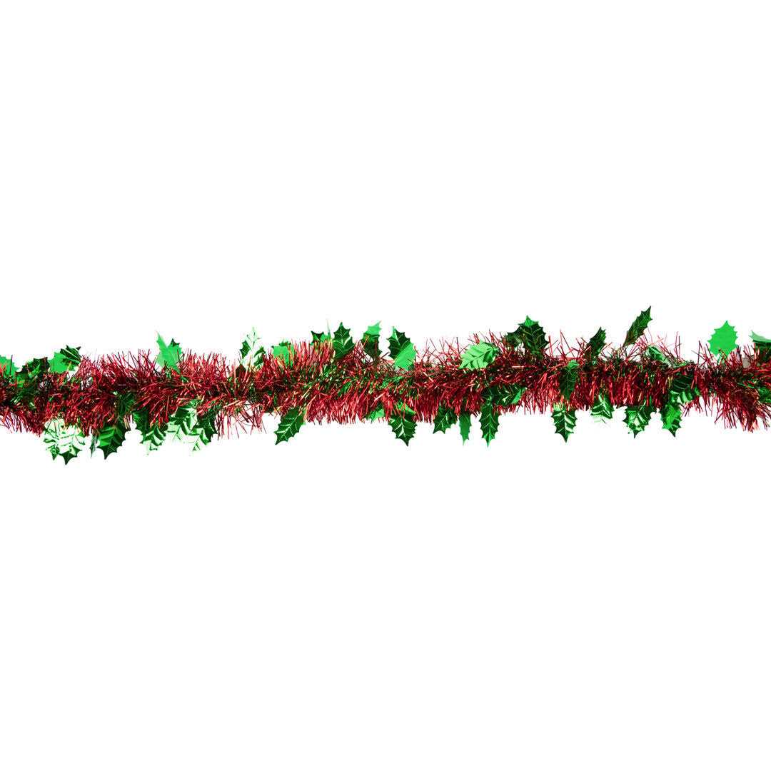 Northlight 50′ x Red and Wide Cut Tinsel Christmas Garland - Image 4
