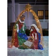72 crystal fabric multi-colored nativity scene by BrylaneHome
