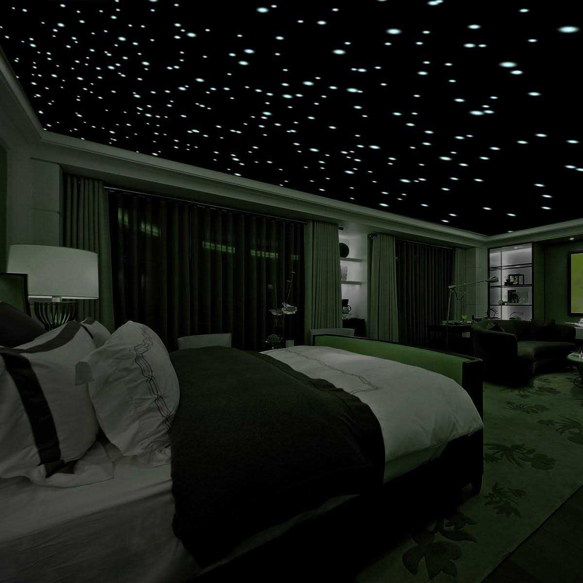 Realistic 3D Domed Glow in The Dark Stars,606 Dots for Starry Sky