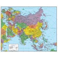 Asia Wall Map GeoPolitical Edition by Swiftmaps