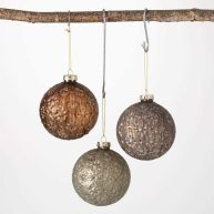4H Sullivans Antique Ball Ornament Set of 3