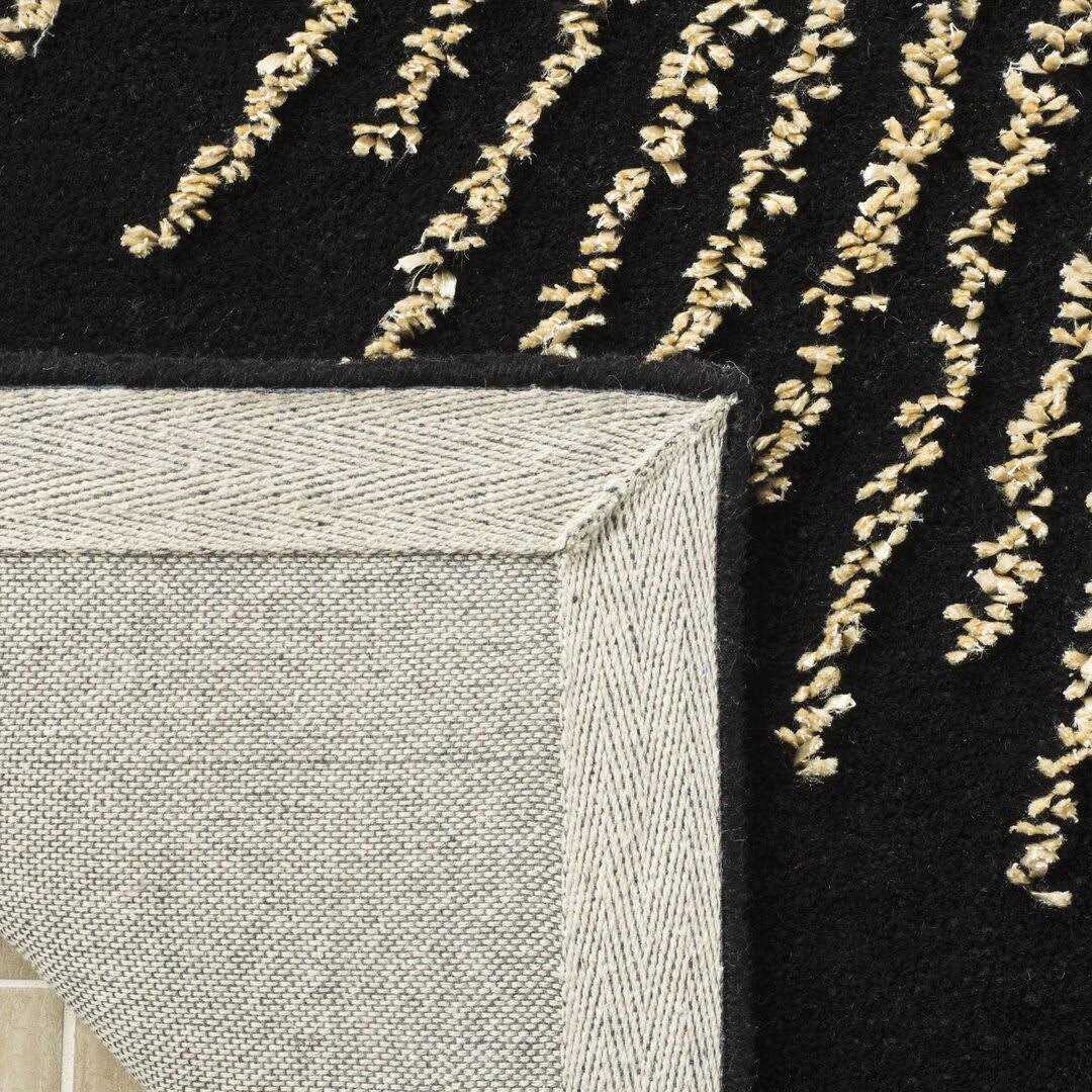 Olivarria Hand-Tufted Wool Black/Beige Area Rug Orren Ellis Rug - Image 3