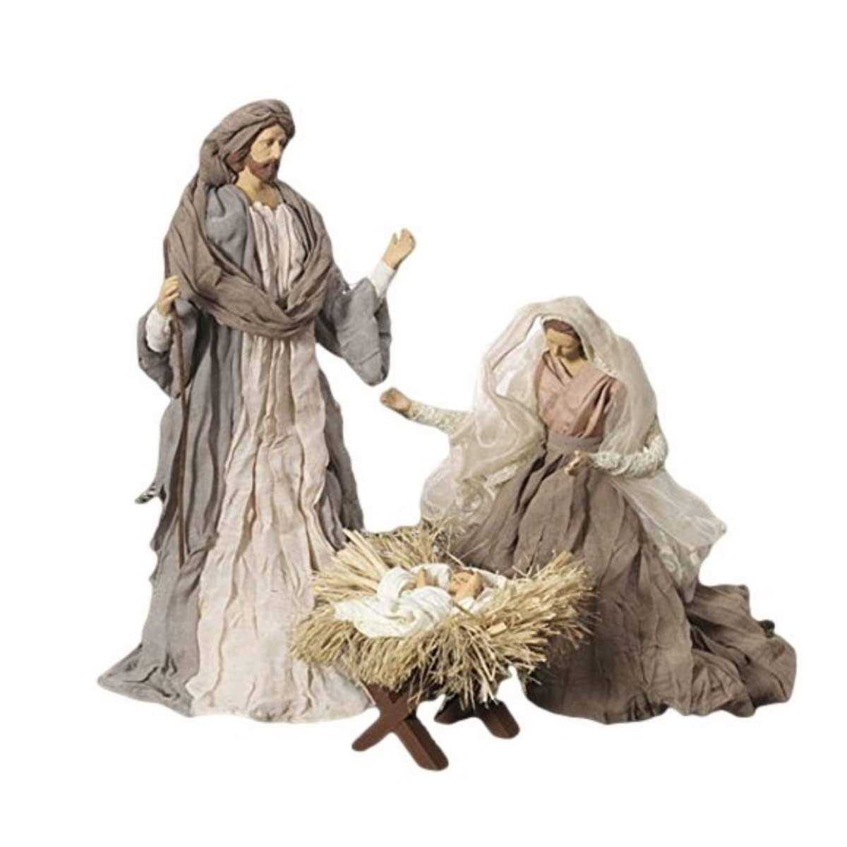 Raz Imports Large Holy Family Christmas Nativity Set 3 pieces