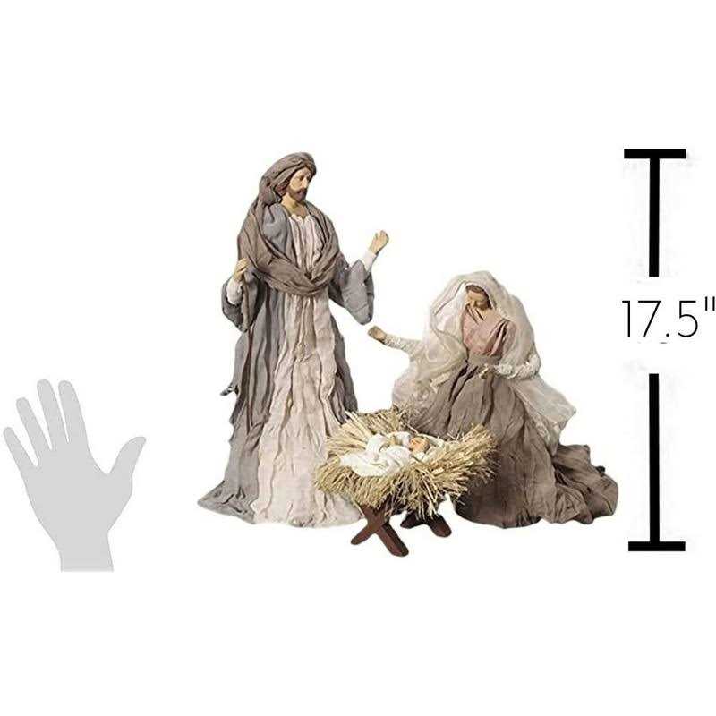 Raz Imports Large Holy Family Christmas Nativity Set 3 pieces - Image 3