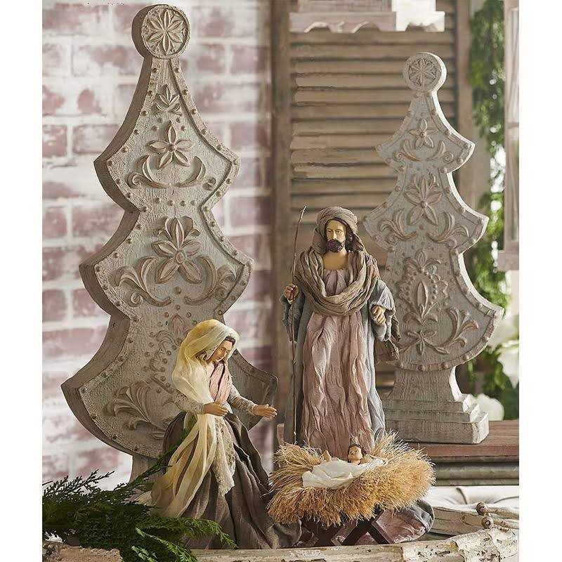 Raz Imports Large Holy Family Christmas Nativity Set 3 pieces - Image 4