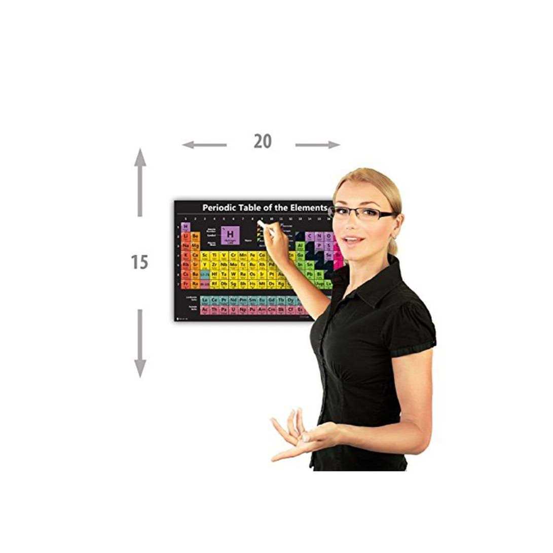 Periodic table science poster LAMINATED new 2023 chart teaching elements classroom BLACK decoration premium educators atomic number guide - Image 2