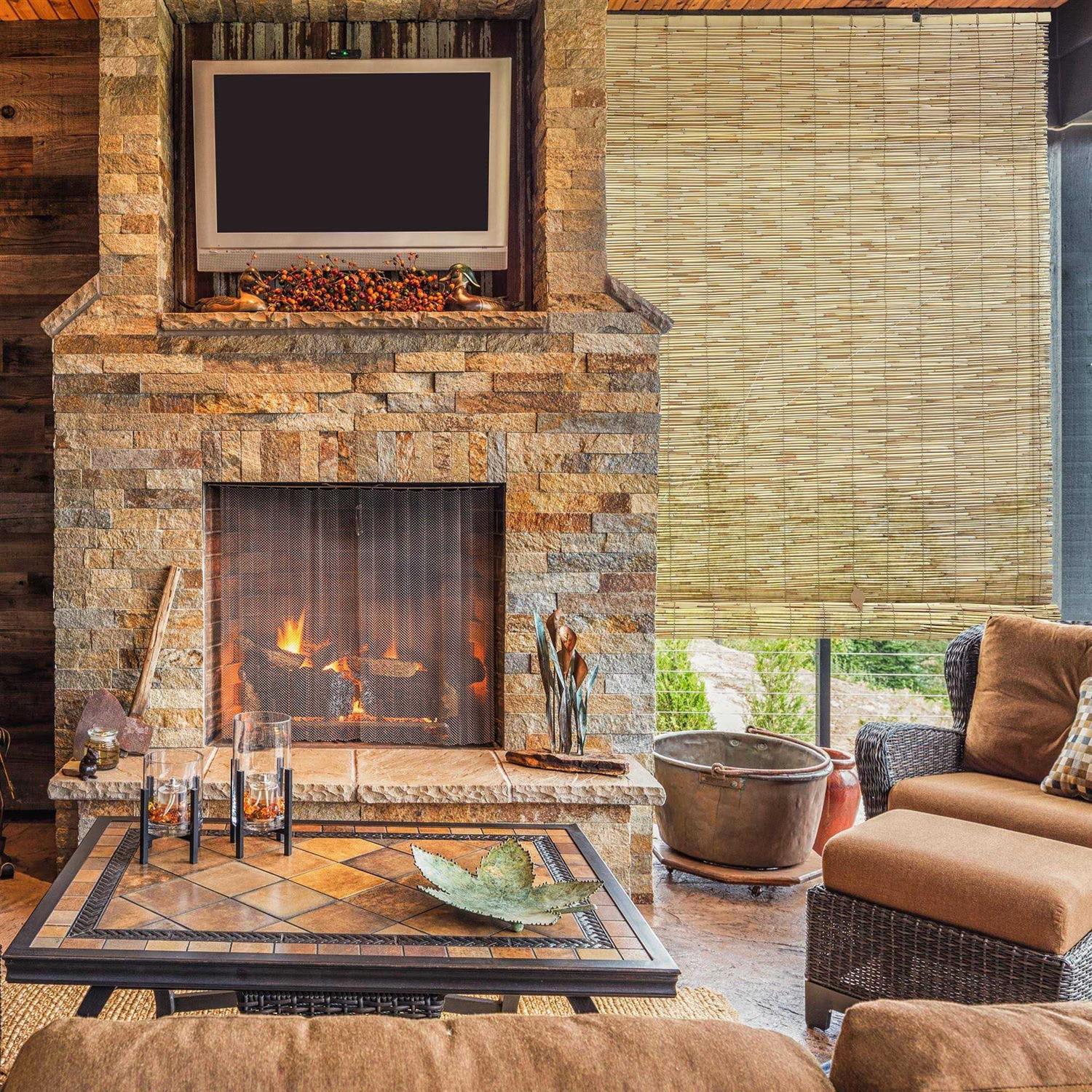 Radiance Cord Free Roll-Up Reed Shade - Image 5