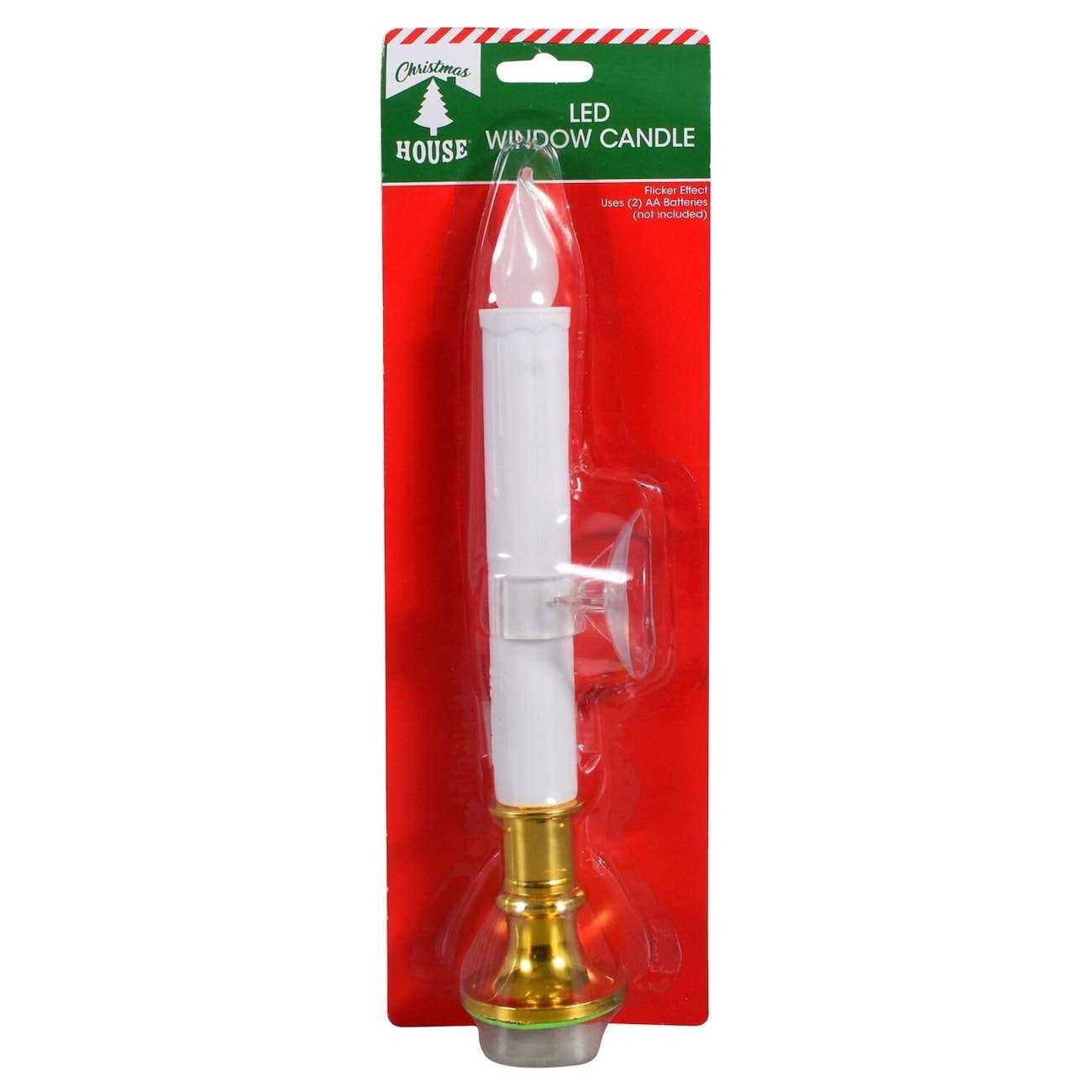 24 Christmas House Led Window Taper Candles - Image 2