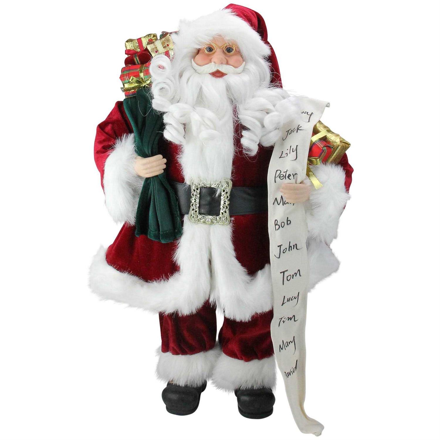 Northlight Santa Claus Naughty or Nice List Christmas Figure