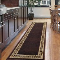 Antep Rugs Alfombras Modern Bordered Non-Skid Low Profile Pile Rubber Backing Area Rugs