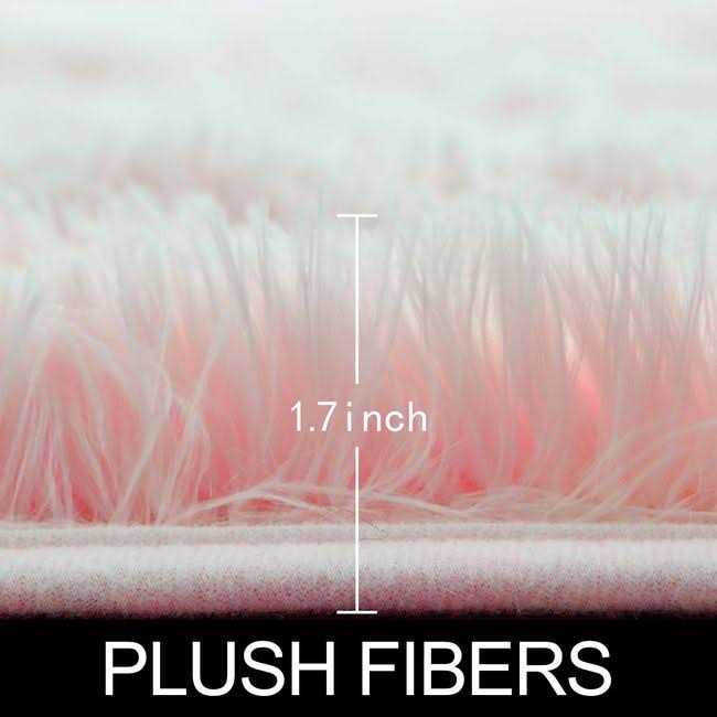 Amdrebio Fluffy Round/Circle Rug 4’X4′ Furry Carpet for Teen’s Room,Shaggy Circular Fuzzy Plush Rug for Bedroom Kids Nursery Room - Image 2