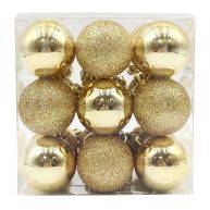 At Home Shatterproof Ornaments Gold Mix