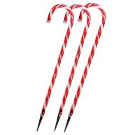 Northlight Set of 3 Lighted Candy Cane Outdoor Christmas Decorations