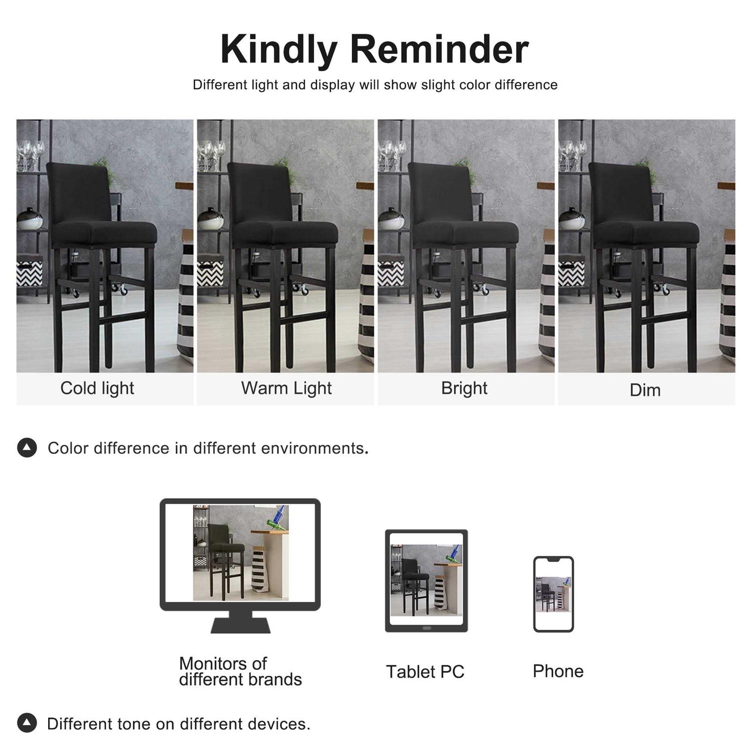 PiccoCasa Stretch Bar Stool Covers for Counter Height Side Chair Covers - Image 3