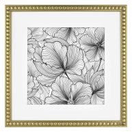 Opalhouse 11 x 11 Matted to 8 x 8 Beaded Frame Antique Brass