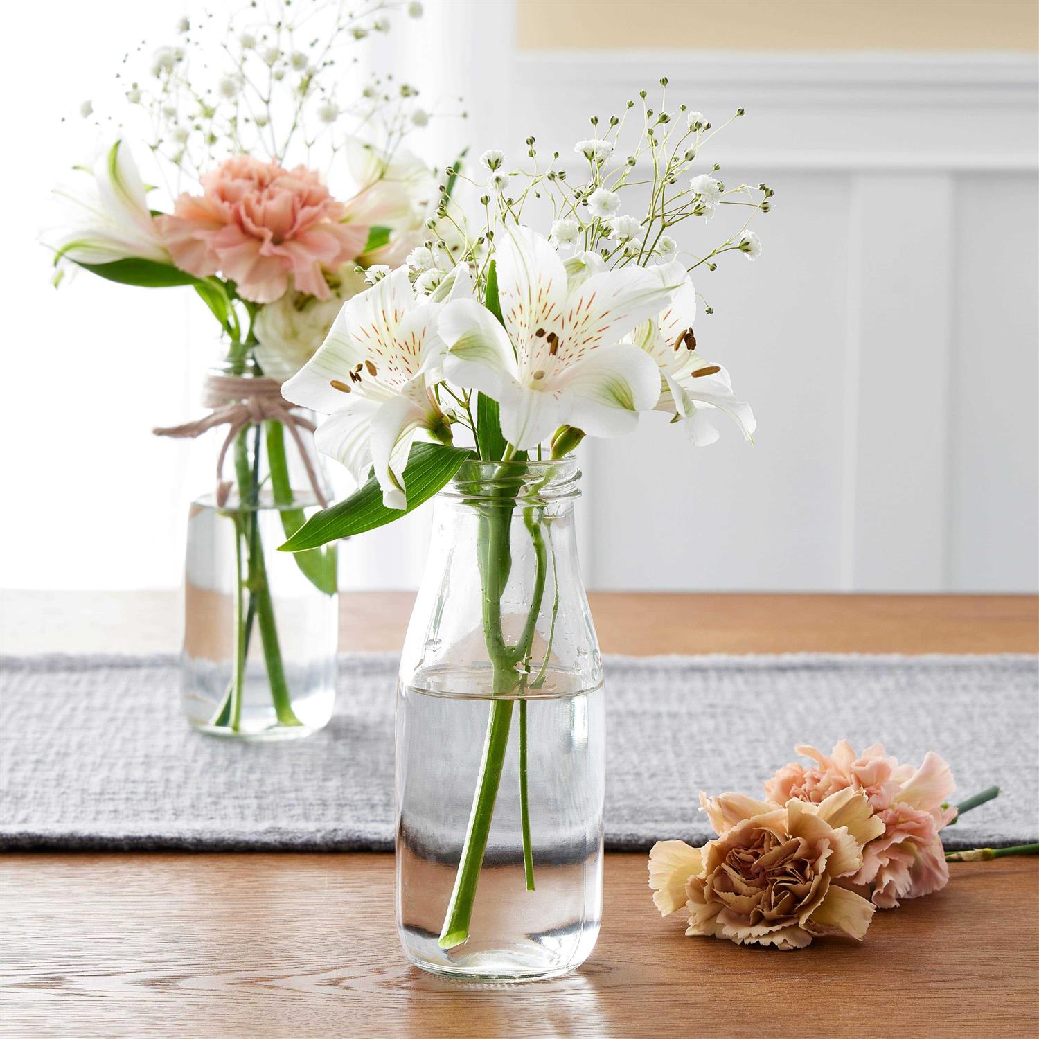 Ashland Glass Milk Bottles with Lids - Image 3